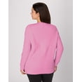 thumbnail image 2 of Hanes Just My Size EcoSmart Women's Fleece Sweatshirt, V-Notch (Plus ) Spirited Pink 1X, 2 of 5