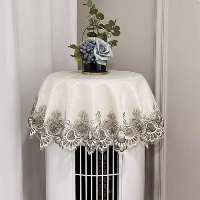 CNKOO Nappe Jacquard en Dentelle Macramé Ronde Décoration de Table pour Maison Commode Foulard et Centre de Table