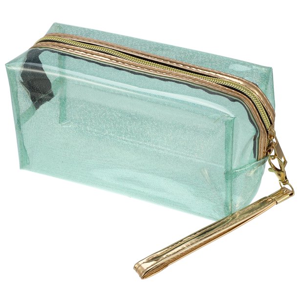 Bolsa de aseo de viaje Bolsa de maquillaje Organizador Unique Bargains Impermeable PVC Verde
