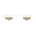 thumbnail image 2 of Ceres 73" Engineered Stone Vanity Top in Grain White with Double White Sinks, 2 of 6
