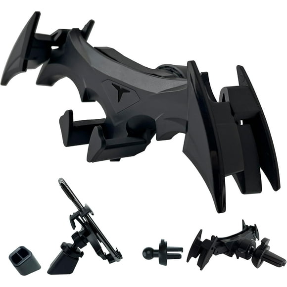 Bat Style 2-in-1 Car and Desk Phone Holder,Table Phone Holder Unique Cell Phone Mount for Desk Accessories for Men Gifts Gravity Automatic Locking Hands Free