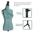 thumbnail image 2 of Maniquí Torso Femenino Onof MTFAT Afelpado Con Base de Madera De Altura Ajustable Onof Color Azul, 2 of 5