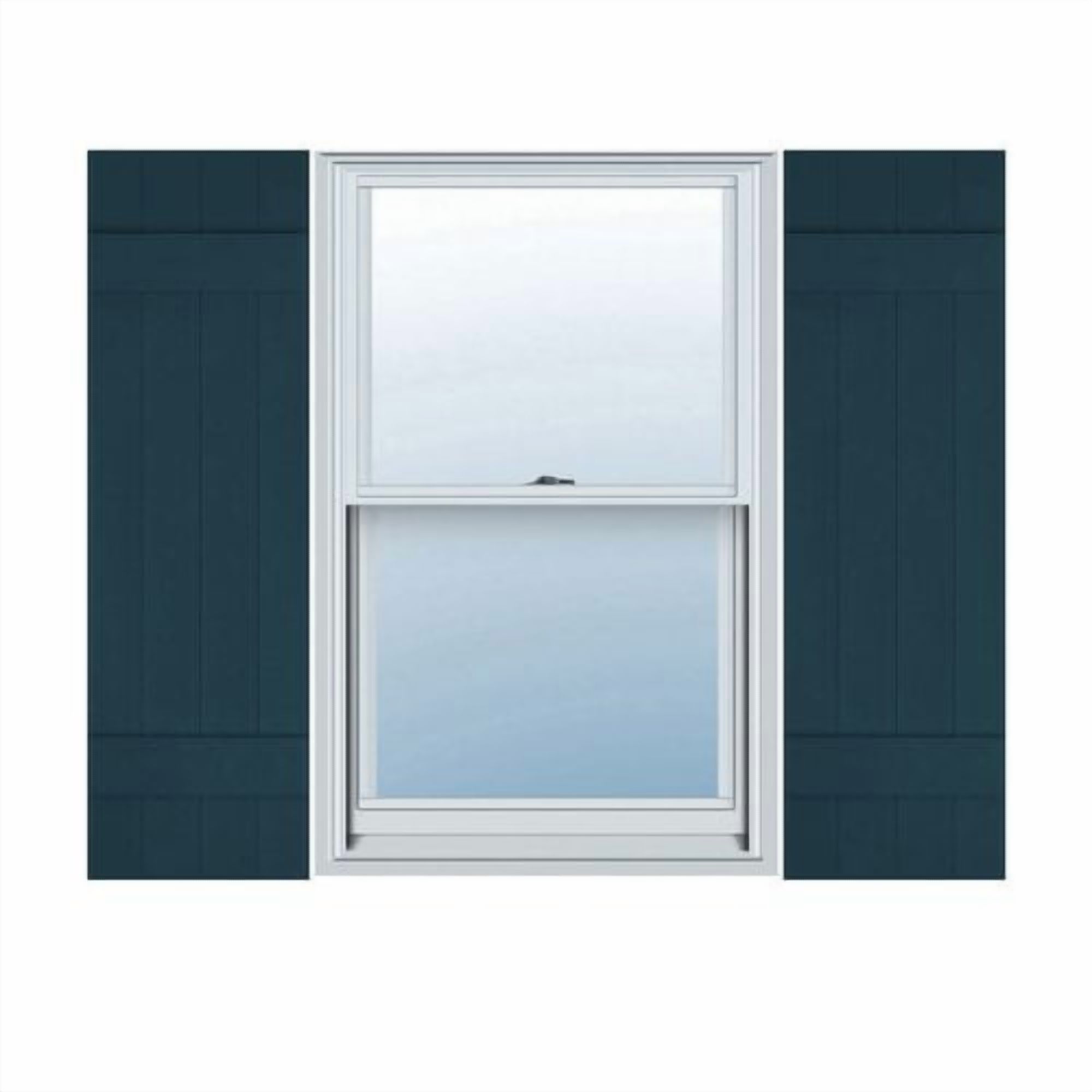 14"W x 55"H Lifetime Vinyl, Standard Four Board Joined, Board-n-Batten Shutters, w/Installation Shutter-Lok's & Matching Screws (Per Pair), Wicker