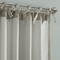 thumbnail image 2 of Home Essence Tiler Solid Taupe Tie-Top Faux Linen Single Window Panel Curtain, 40” X 84”, 2 of 6