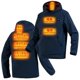 thumbnail image 2 of Sudadera con capucha de terciopelo Coral para hombre y mujer, suéter con calefacción inteligente, color negro, USB 9, Control de carga, invierno, 2023, 2 of 3
