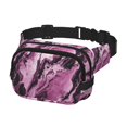 thumbnail image 3 of The Double-Layer Waist Bag Features A 6.3×9.1×2.8in Nylon Zipper And A Pull With A Zipper Compartment Darkmagenta Marble_1, 3 of 8