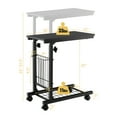 thumbnail image 3 of Costway C-shape Sofa End Side Table Compact Snack Table for Living Room Bedroom Black, 3 of 8