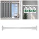 thumbnail image 1 of Soportes para barra de cortina wileqep sin taladro, de 50 a 81 cm, con tensión ajustable, resistentes al óxido, para colgar en armarios, armarios, ventanas, duchas, color blanco (paquete de 2), 1 of 6
