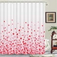 thumbnail image 3 of Valentine Shower Curtain, 72"X72" Heart Valentine''s Day Shower Curtains, Valentines Day Machine Washable Cloth Waterproof Bathroom Decor Set with Hooks(72" WX72 H), 3 of 6