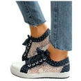 thumbnail image 4 of Kcodviy Chaussures à Motif en Maille pour Femmes, Chaussures Décontractées en Dentelle, Chaussures Décontractées à Fleurs pour l'Automne, Chaussures Décontractées à Lacets pour Femmes, Chaussures Compensées Décontractées, 4 of 7
