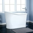 thumbnail image 3 of Kingston Brass VCTND513029 51" Cast Iron D-Shaped Single Slipper Pedestal Tub (No Faucet Drillings), White, 3 of 9