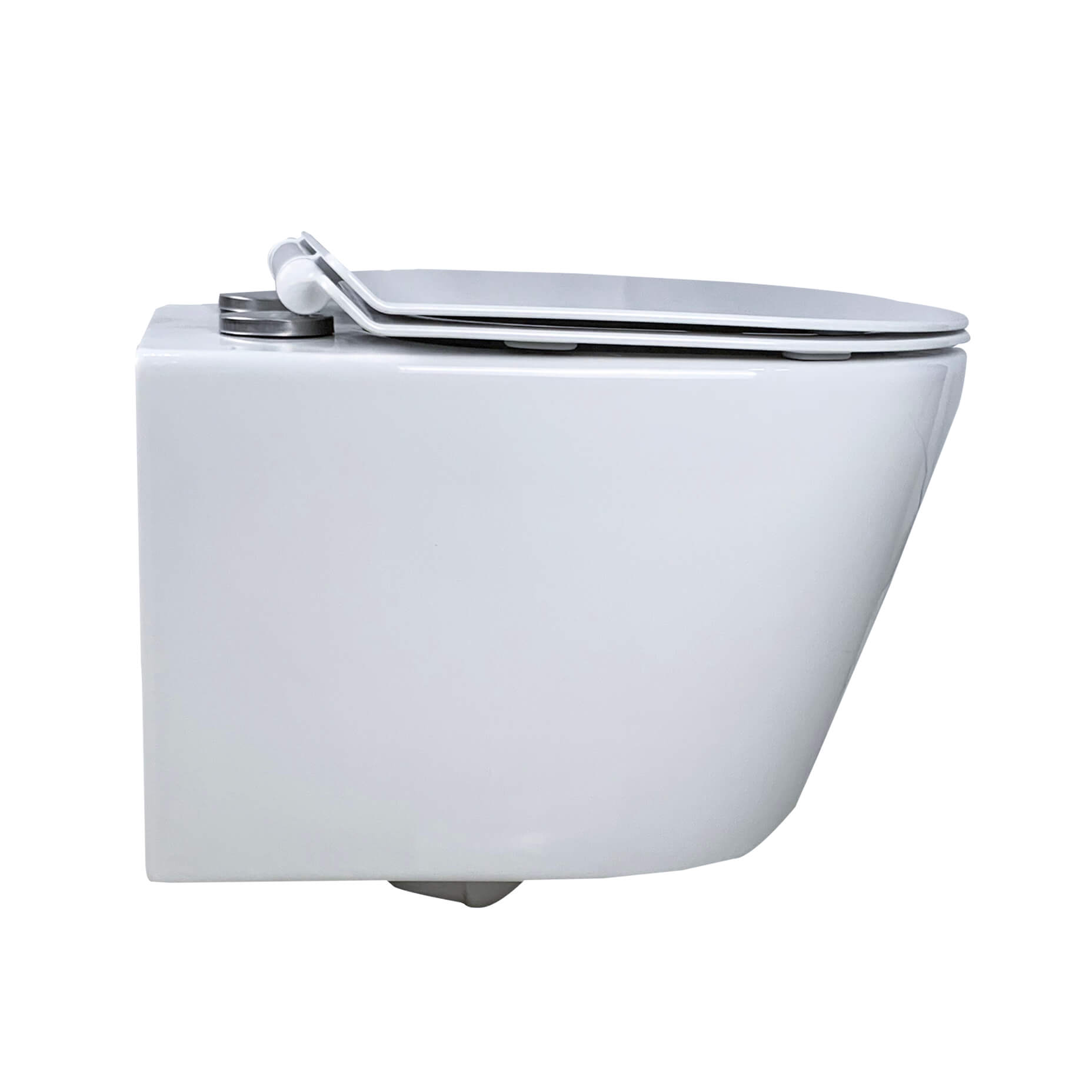 HOROW Wall-Hung Toilet Combo – Elongated One Piece – Dual Flush 1-1.6 GPF – High-Gloss Ceramic W/ Quick-Release Seat