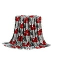 thumbnail image 2 of CASAFUN Elegant Comfort Velvet Touch Ultra Plush Christmas Holiday Printed Fleece Throw Blanket for Sofa Bedroom, 2 of 6