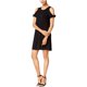 thumbnail image 1 of Kensie Womens Cold Shoulder Shift Dress, Negro, XS, 1 of 2