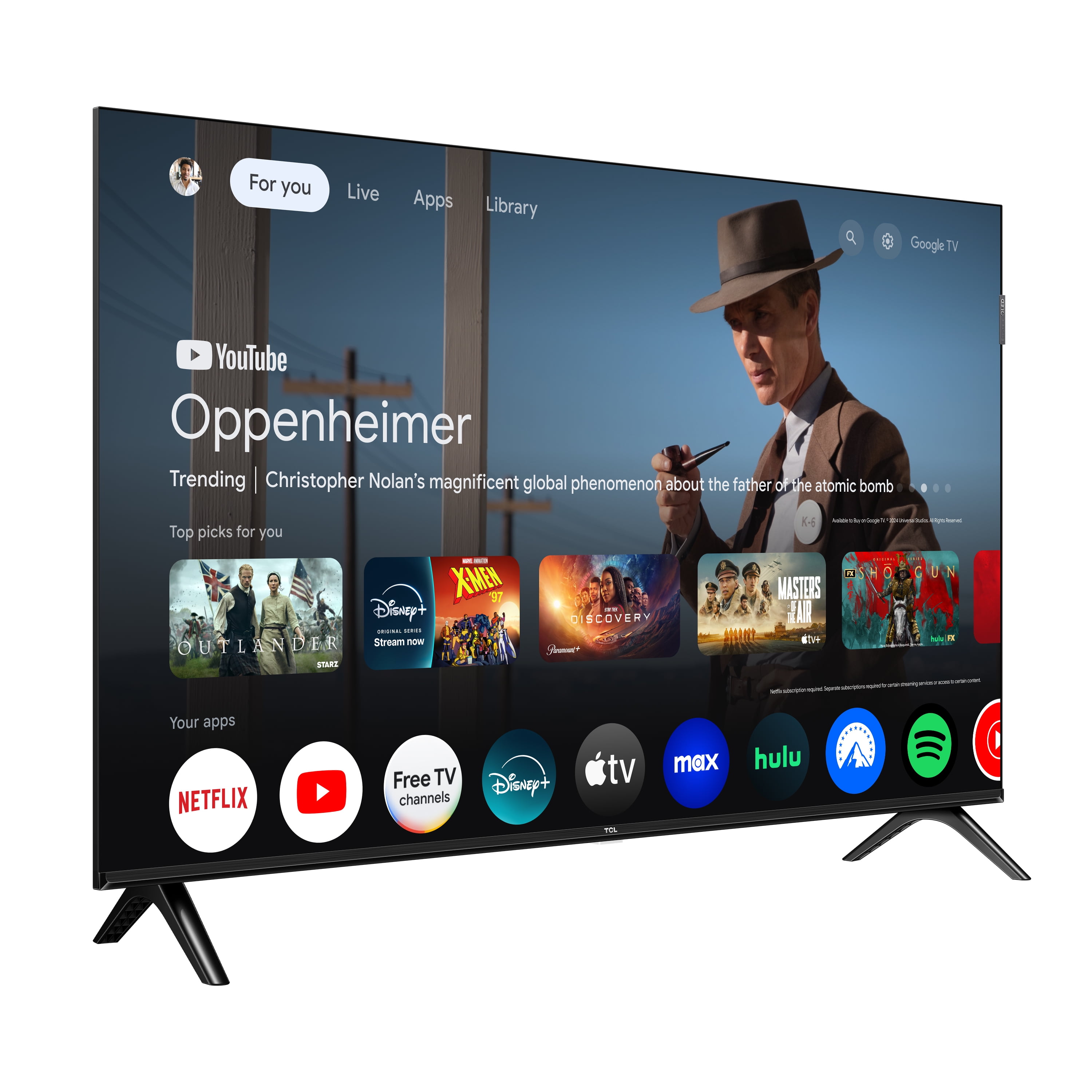 Téléviseur intelligent TCL QLED 1080P FHD de 43" Série Q31K avec Google TV – 43Q31K TCL 43" 1080P QLED Google TV