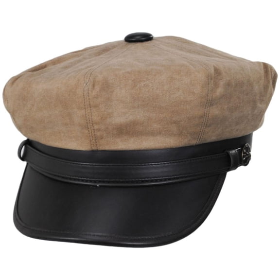 Rebel Wax Cotton Blend Motorcycle Cap - S - Khaki