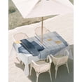 thumbnail image 3 of 52x70 Inch Outdoor Tablecloth with Umbrella Hole Zipper Rectangle Navy Blue Abstract Art Rectangular Tablecloths Outside Waterproof Geometric Luxury Modern Art Patio Table Cover for Picnic Party, 3 of 8