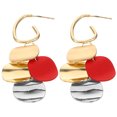 thumbnail image 1 of 1 par de pendientes de moda mujer creativa ganchos para la oreja elegante accesorio para la oreja rojo, 1 of 6