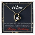 thumbnail image 4 of To Mom Birthday Message Blessings and Joy Forever Necklace w Message Card, 4 of 20