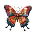 thumbnail image 4 of Decoración de pared de mariposa de metal, decorativa y colorida, para colgar en la pared, para vallas de exterior. 40 cm x 38 cm, 4 of 9