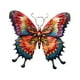 thumbnail image 4 of Decoración de pared de mariposa de metal, adorno colorido, decoración de valla para exteriores, pared de mariposas 40 cm x 38 cm, 4 of 9
