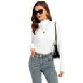 thumbnail image 3 of Women Long Sleeve Slim Fitted Based Layer Lightweight Active Shirt Pullover Tops, 3 of 6