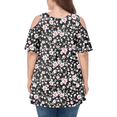 thumbnail image 7 of JuneFish Women's Plus Size Cold Shoulder Tunic Top Summer Short Sleeve Blouse, 7 of 7