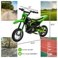 thumbnail image 7 of EastVita 24V 250W Electric Off-Road Motorcycle, Kids‘ Fast Speed Ride on Motocross Toys for Age 8+ Green, 7 of 7