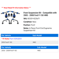 thumbnail image 2 of Front Suspension Kit - Compatible with 2005 - 2008 Ford F-150 4WD 2006 2007, 2 of 2