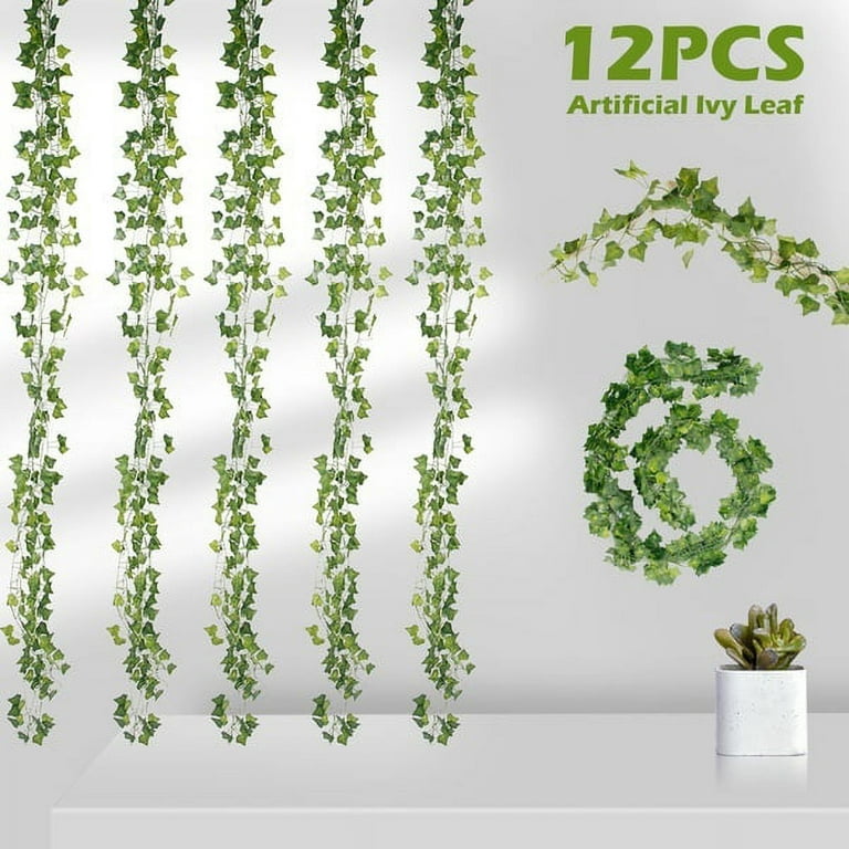 24pcs Artificial Hanging Vine Garland Plastic Ivy Leaf Greenery