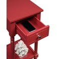 thumbnail image 5 of Convenience Concepts French Country Khloe 1 Drawer Accent Table with Shelf, Cranberry Red, 5 of 7