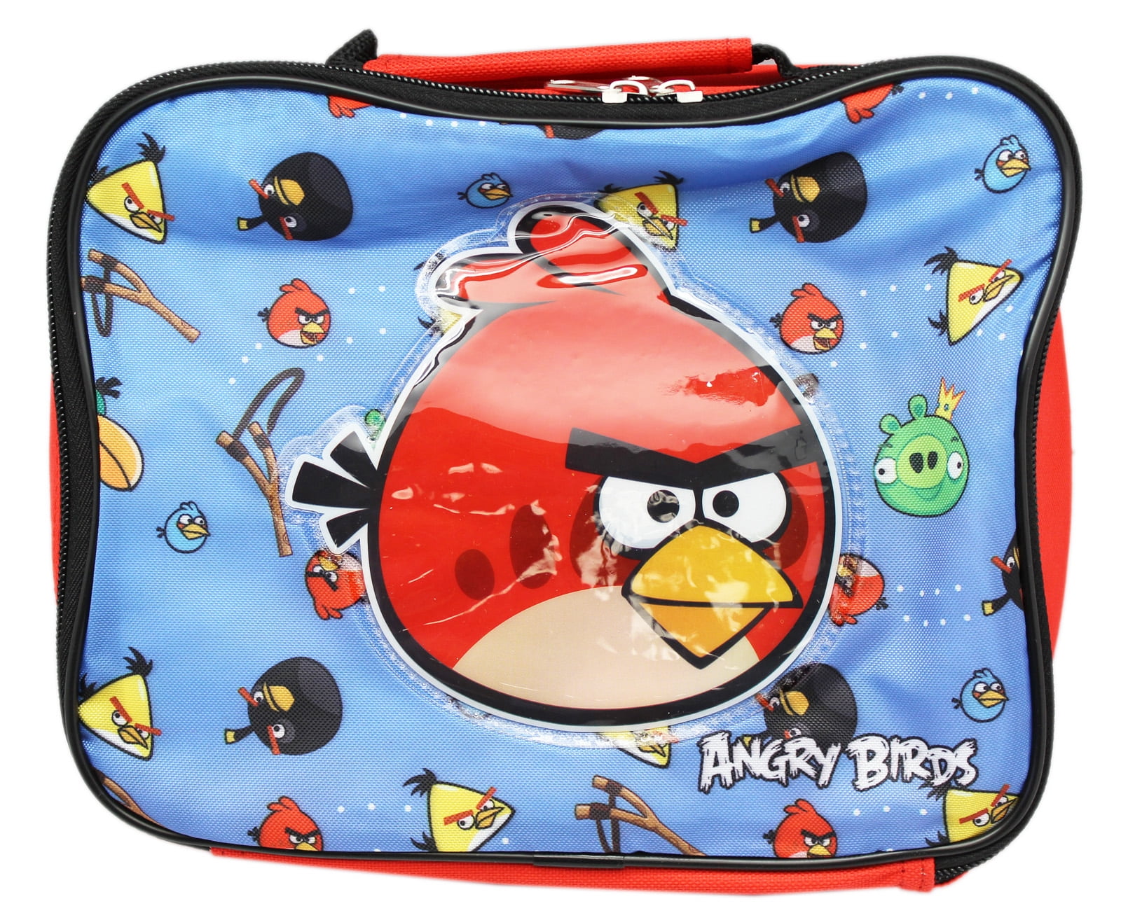 Angry Birds Bird Type Pattern Red And Blue Insulated Lunch Bag Walmart Com