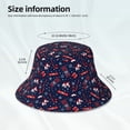 thumbnail image 4 of Daiia Winter Sports Fun Pattern Pattern Bucket Hat - Trendy Cotton Sun Hat for Beach, Golf, Fishing - Fun Outdoor Vacation Boonie for Men and Women, 4 of 9