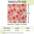 thumbnail image 2 of Strawberry Plants Fruit Flower Heart Square Fitted Tablecloth with Elastic Edge,Square Table Cover,Washable Elastic Table Cover for Home Kitchen Party Decor 34"x34", 2 of 6