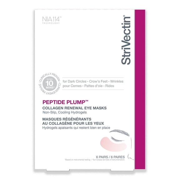 StriVectin Peptide Plump Collagen Renewal Eye Masks, 6 Pairs