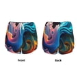 thumbnail image 3 of Susaid Vibrant Fluid Motion Art Print Women's High Waisted Running Shorts Quick Dry Athletic Gym Track Workout Shorts Zip Pocket-XX-Large, 3 of 7