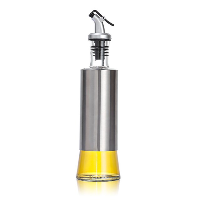 Moyic Botella de aceite Botellas de condimentos Contenedor Dispensador de suministros de cocina de acero inoxidable Herramienta de almacenamiento Cocina y Comedor 300ML Moyic HA009719-02B