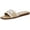 Bright White/Bleached Beechwood, variant on Women's Irina Flat Sandal Bright White/Bleached Beechwood 5.5M