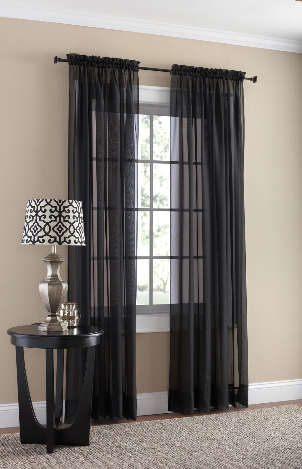 SUN TEXTILE VOILE ROD POCKET CURTAIN
