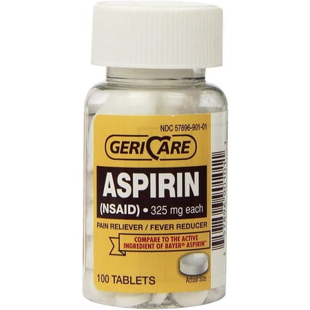 Geri-Care Aspirin, 325 mg Strength, 100 Tablets per Bottle, 1 Bottle