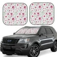 thumbnail image 6 of Kdxio Lilies Flowers Print 2-Piece Sun Shade Front Windshield - Foldable Car Front Window Sunshades for Most Sedans SUV Truck, 6 of 6
