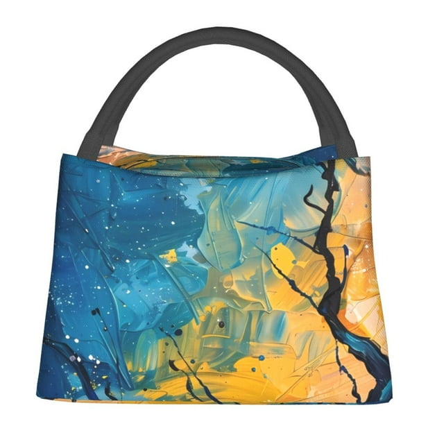 Balery Abstract Night Sky Tree Bolsa de Aislamiento Portátil – Bolsa de Almuerzo con Forro de Aluminio Mejorado, Funda Impermeable y Fácil de Limpiar para Picnic y Caja de Almuerzo