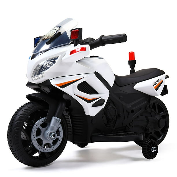 Kids Police Car, Electric Moped with Parental Remote 