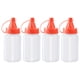 thumbnail image 1 of Botellas de condimento PP de grado alimentario - Paquetes de 4 tarros transparentes para cocina para barbacoa, acampada y preparación de almuerzos, 1 of 1