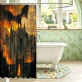 thumbnail image 3 of Manfei Gothic Black Dragon Animals Shower Curtain 72Wx84L,Vintage Castle Bathroom Shower Curtain,Black Brown, 3 of 5