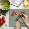 thumbnail image 3 of Sloth Cutting Board, Cartoon Sloth Meditates Lotus Position Relax Lifestyle Comic Inspirational, Decorative Tempered Glass Cutting and Serving Board, Large Size, Warm Taupe Sage Green, by Ambesonne, 3 of 5