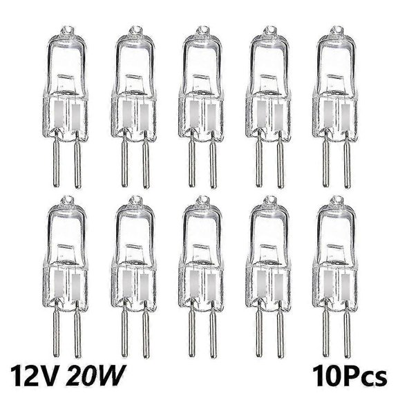 20pcs G4 Halogen Tungsten JC Light Bulbs 12V Base Lamp 2800K Warm White Bi-Pin