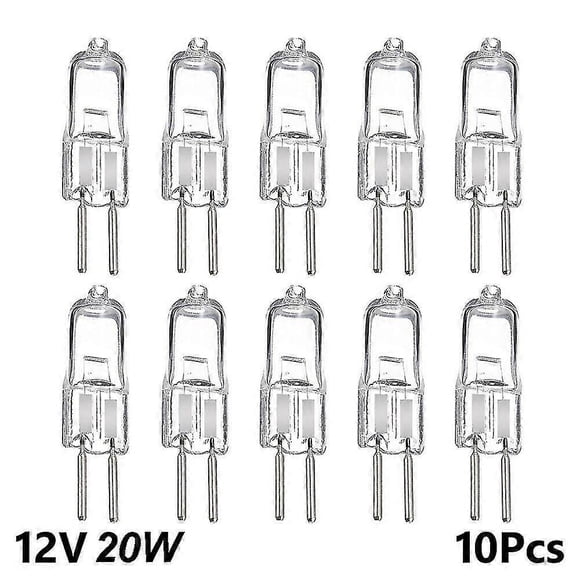 20pcs G4 Halogen Tungsten JC Light Bulbs 12V Base Lamp 2800K Warm White Bi-Pin