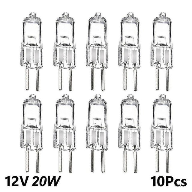 20pcs G4 Halogen Tungsten JC Light Bulbs 12V Base Lamp 2800K Warm White Bi-Pin