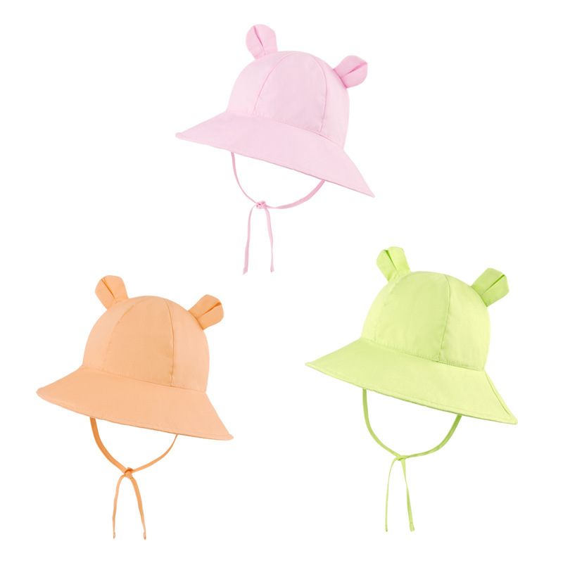 Bucket hat, cute bear ears, children's 